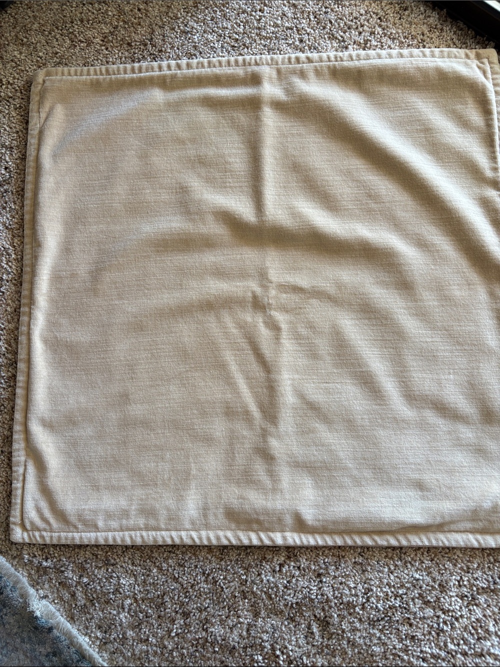 Pottery Barn Neutral Cream Square Pillow Cover